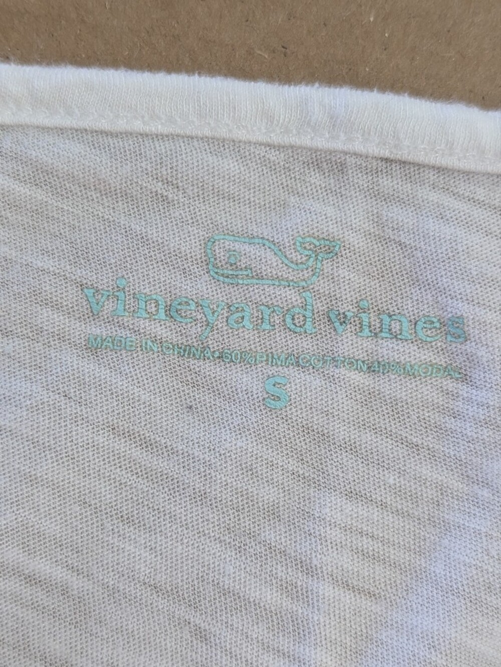 Vineyard Vines Plain White Short Sleeve T-Shirt Logo Tee Size Sm *GUC - Picture 3 of 9